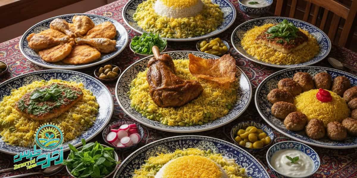 باقالی پلو مجلسی و ساده