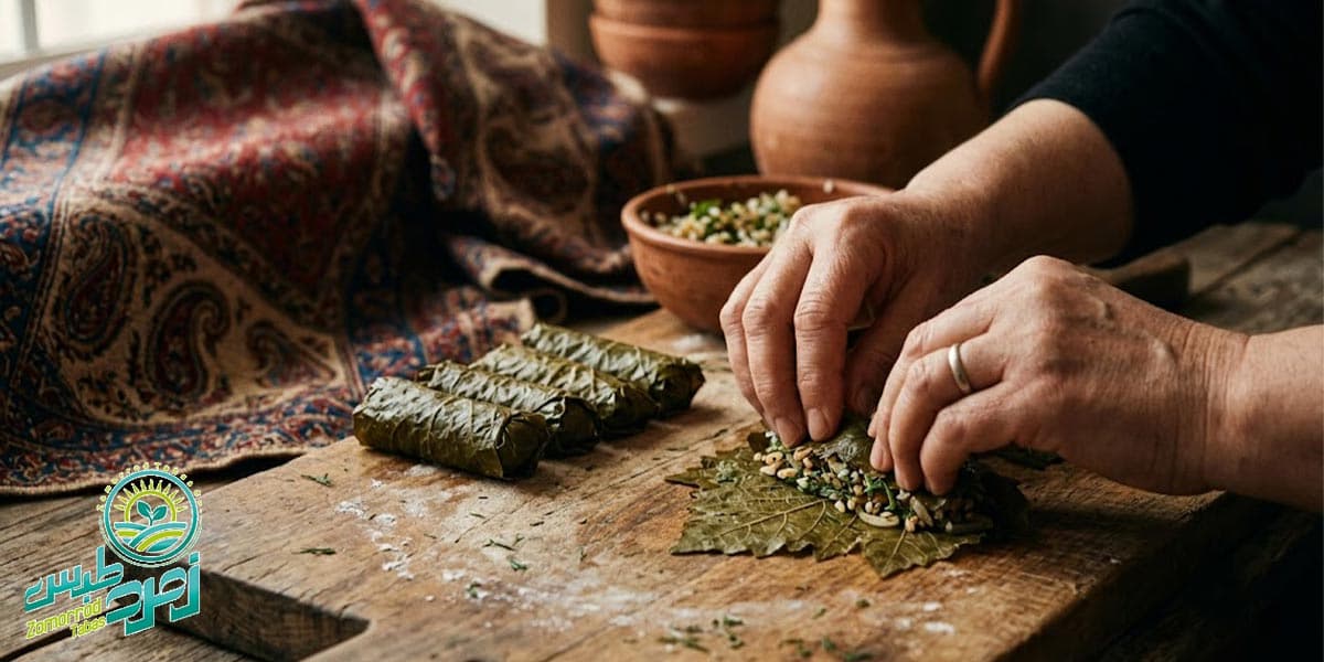 طرز تهیه دلمه برگ مو