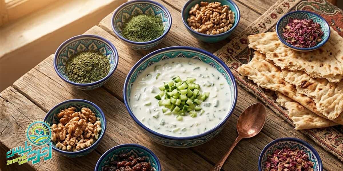 طرز تهیه آب دوغ خیار