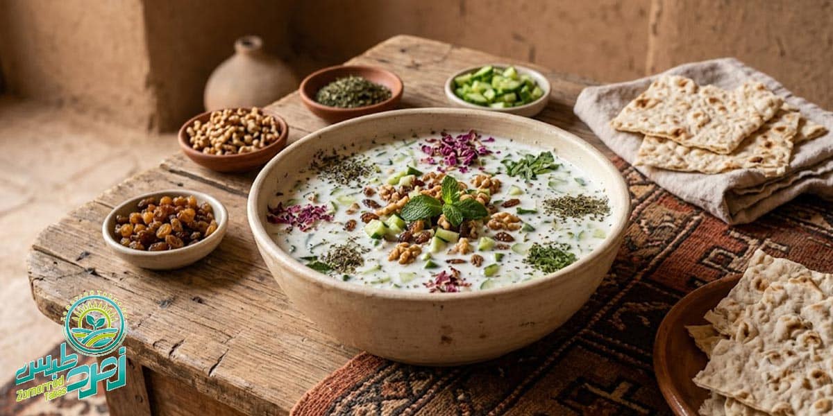 طرز تهیه آب دوغ خیار